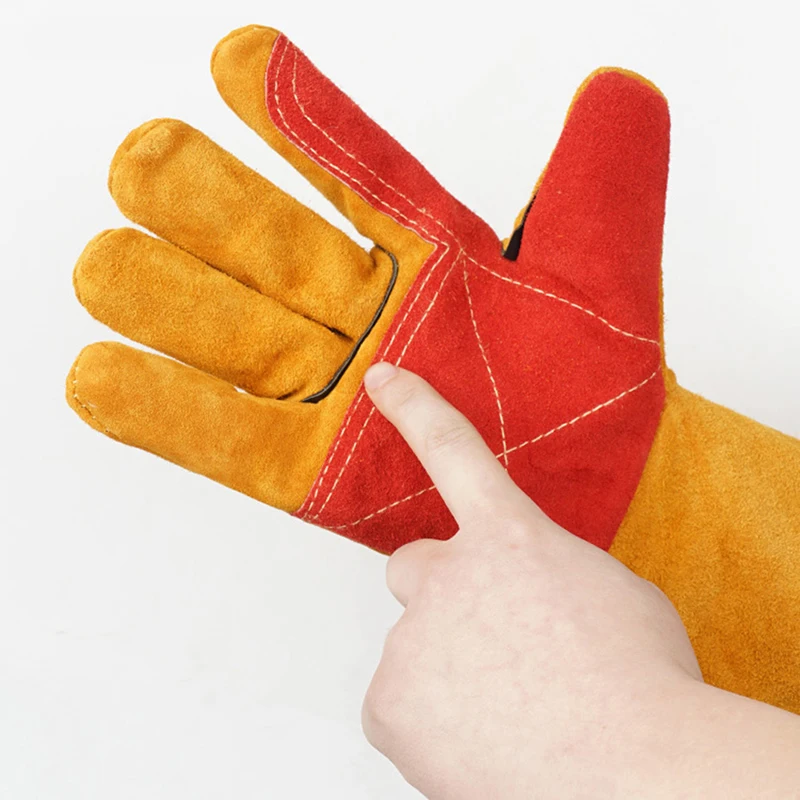 Sarung tangan las kulit lengan - Heat Resistant Glove ulasan dan harga